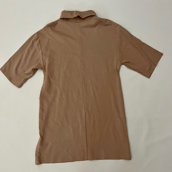 Zara tan short sleeve turtleneck dress size medium - Picture 5 of 6